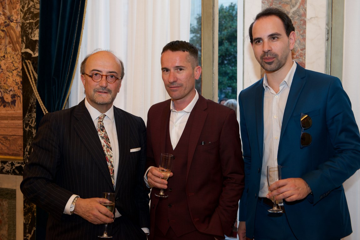 Francisco Elías de Tejada, Consejero Cultural de la Embajada con Manuel García, de García Madrid, y José Castañal
